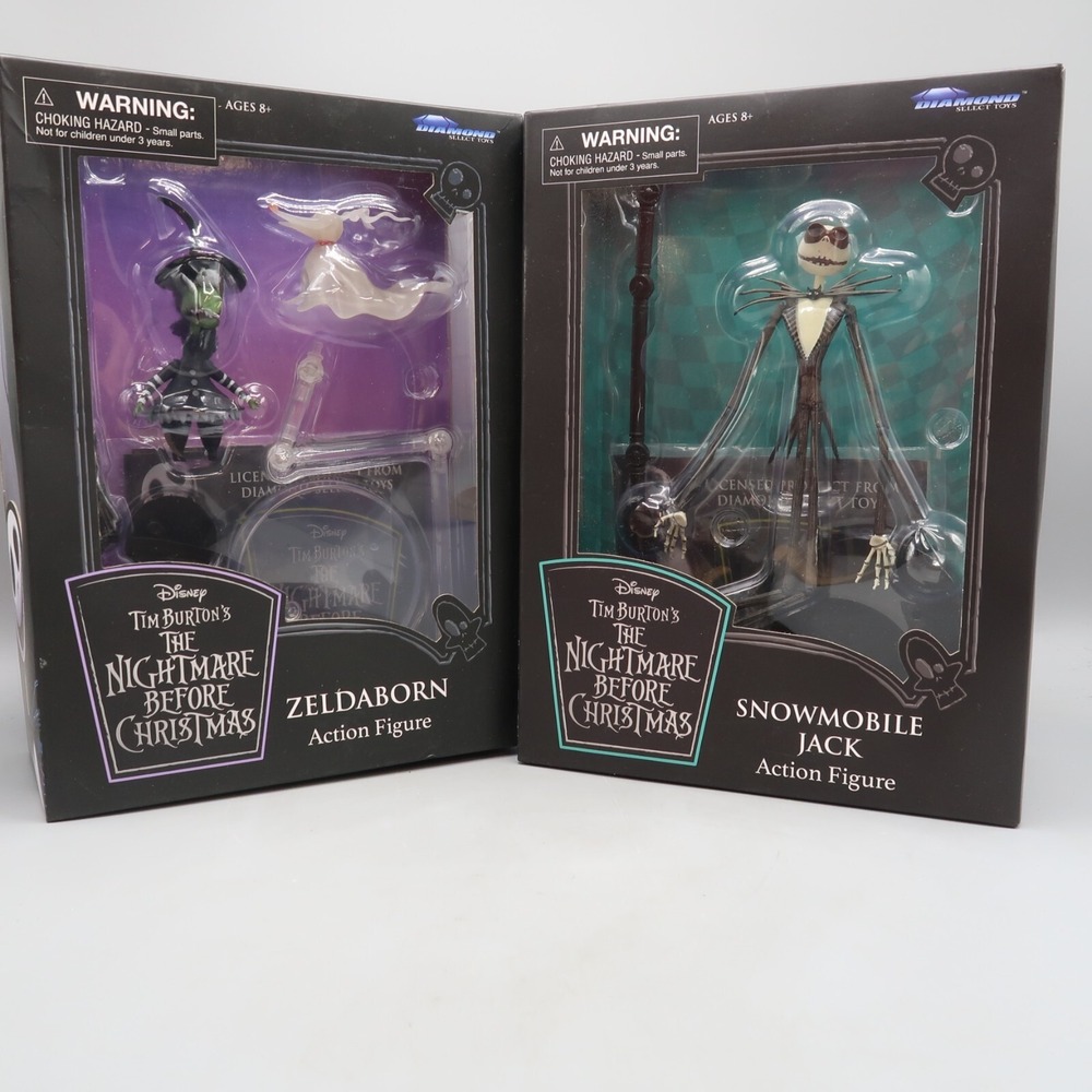 The Nightmare Before Christmas Zeldaborn Zero Snowmobile Jack Disney Figure‎ Lot